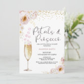 ボヘミアバラ花びら花びらプロセッコブライダルシャワー 招待状 (スタンド正面)