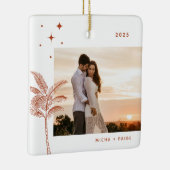ボヘミアビーチパームツリーフォトセラミックオーナメント セラミックオーナメント (右)