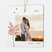 ボヘミアビーチパームツリーフォトセラミックオーナメント セラミックオーナメント (左)