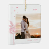 ボヘミアビーチパームツリーフォトセラミックオーナメント セラミックオーナメント (右)