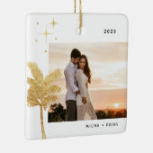 ボヘミアビーチパームツリーフォトセラミックオーナメント セラミックオーナメント (右)