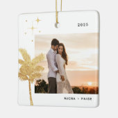 ボヘミアビーチパームツリーフォトセラミックオーナメント セラミックオーナメント (左)