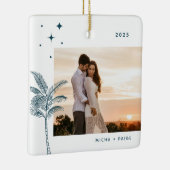 ボヘミアビーチパームツリーフォトセラミックオーナメント セラミックオーナメント (右)