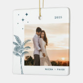 ボヘミアビーチパームツリーフォトセラミックオーナメント セラミックオーナメント (左)