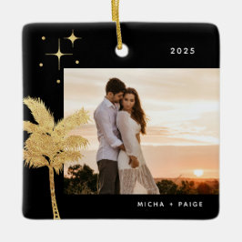 ボヘミアビーチパームツリーフォトセラミックオーナメント セラミックオーナメント