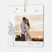 ボヘミアビーチパームツリーフォトセラミックオーナメント セラミックオーナメント (左)