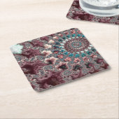 ボヘミアフラクタル スクエアペーパーコースター (アングル)