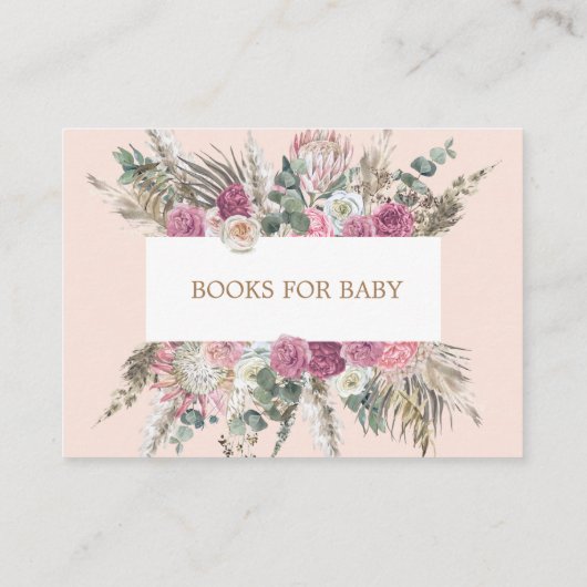 ボヘミアフローラの赤ちゃんシャワーエンクロージャカード エンクロージャーカード (裏面)