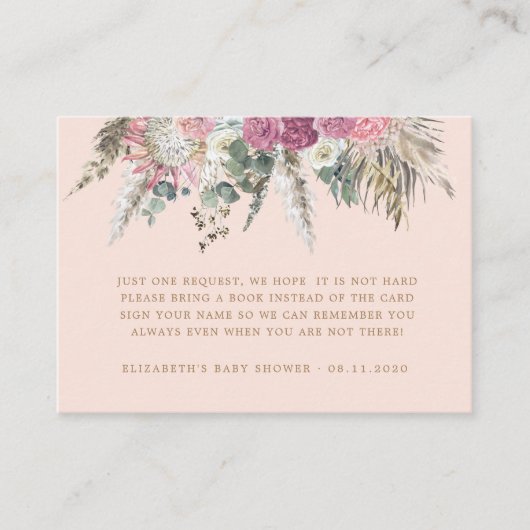 ボヘミアフローラの赤ちゃんシャワーエンクロージャカード エンクロージャーカード (正面)