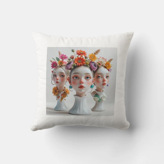 ボヘミアフローラセンターピーストリオ:新鮮で乾燥 クッション (裏面)