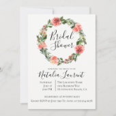 ボヘミアフローラリースブライダルシャワー招待 招待状 (正面)