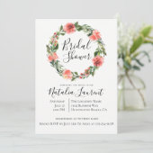 ボヘミアフローラリースブライダルシャワー招待 招待状 (スタンド正面)
