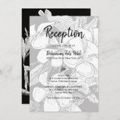 ボヘミアフローラ白黒披露宴 エンクロージャーカード (正面/裏面)