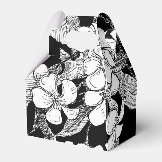 ボヘミアフローラ白黒 モダン フェイバーボックス (裏面サイド)