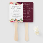 ボヘミアフローラ結婚式 プログラムハンドファン ハンドファン (正面&裏面)