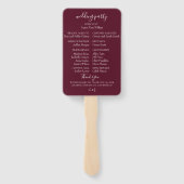 ボヘミアフローラ結婚式 プログラムハンドファン ハンドファン (裏面)