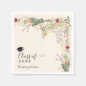 ボヘミアフローラ野草花卒業式 スタンダードカクテルナプキン (正面)