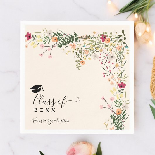 ボヘミアフローラ野草花卒業式 スタンダードカクテルナプキン