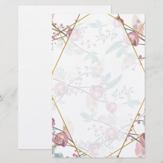 ボヘミアフローラ 便箋 (正面/裏面)