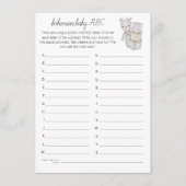 ボヘミアベビーおもちゃレンガABCシャワーゲームカード 招待状 (正面)