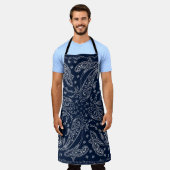 ボヘミアペイズリーヴィンテージプリント エプロン (着用した状態)