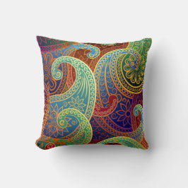 ボヘミアペイズリー時代のパターン クッション