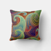 ボヘミアペイズリー時代のパターン クッション (裏面)