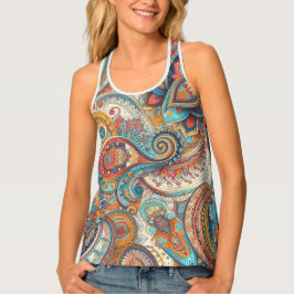 ボヘミアペイズリーno 10タンクトップ タンクトップ