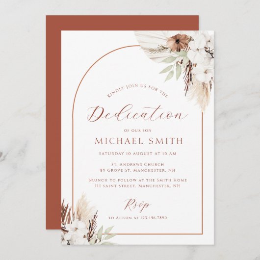 ボヘミアモダンアーチ献納 招待状 (正面/裏面)