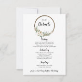 ボヘミアリースバチェロレッテ招待状カード 招待状 (裏面)