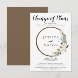 ボヘミアリース結婚の延期された発表 招待状