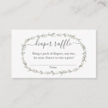 ボヘミアンおむつラッフルベビーシャワーインサート