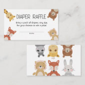 ボヘミアンおむつラッフルベビーシャワーインサート エンクロージャーカード (正面/裏面)