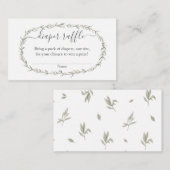 ボヘミアンおむつラッフルベビーシャワーインサート エンクロージャーカード (正面/裏面)