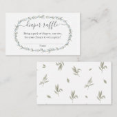 ボヘミアンおむつラッフルベビーシャワーインサート エンクロージャーカード (正面/裏面)