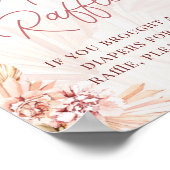 ボヘミアンおむつラッフルボホベイビーシャワー散水 ポスター (角)