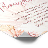 ボヘミアンおむつ思考シックな赤ちゃんシャワー散水 ポスター (角)