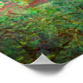 ボヘミアンかわいらしゾウターコイズ部族柄 ポスター (角)