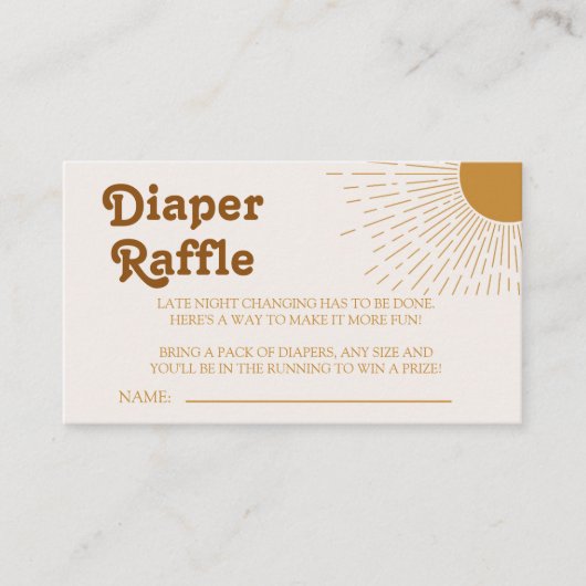 ボヘミアンこ来この息子の赤ちゃんシャワー エンクロージャーカード (正面)