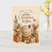 ボヘミアンなクリスマスの挨拶 カード (黄色い花)