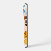ボヘミアンなステッカーコラージュのスマホケース iPhone 15ケース (左側面)
