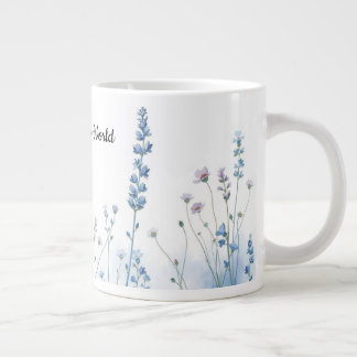 ボヘミアンなママのためのワイルドフラワーの花束デザイン ジャンボコーヒーマグカップ