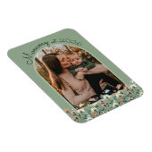 ボヘミアンなママ 誕生記念 Sage Green 写真 マグネット (右側)