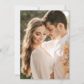 ボヘミアンなワイルドフラワー・シダ・ラベンダー結婚式の写真 招待状 (裏面)
