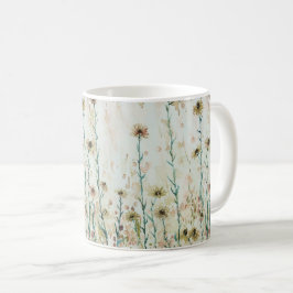 ボヘミアンなヴィンテージの野の花 コーヒーマグカップ