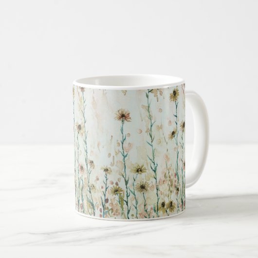 ボヘミアンなヴィンテージの野の花 コーヒーマグカップ (正面右)