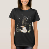 ボヘミアンな月とキノコの女神 天上的な神秘 Tシャツ (正面)