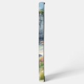 ボヘミアンな海岸の崖の野生の花のビーチアート SAMSUNG GALAXYケース (左側面)