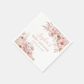 ボヘミアンな秋の花とカボチャのベビーシャワー  スタンダードカクテルナプキン (角)