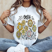 ボヘミアンな花柄Tシャツ - 大丈夫だよ Tシャツ